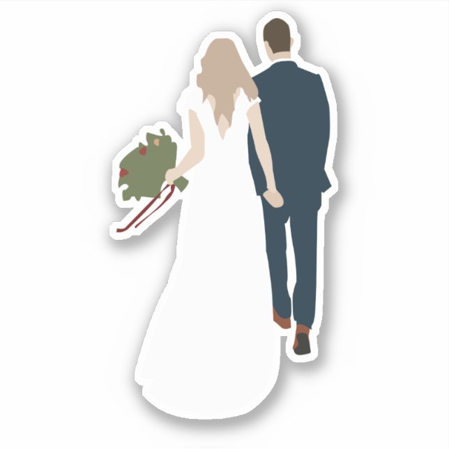 Stickers Vinyle Coupé Sur Mesure Mariage (Devant)