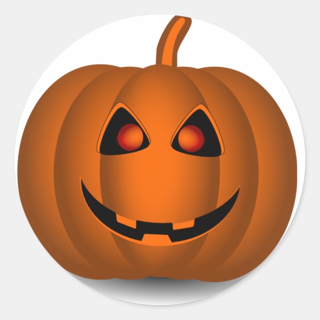 Stickers Visage Citrouille Halloween (Devant)
