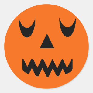 Stickers Visage Citrouille Halloween