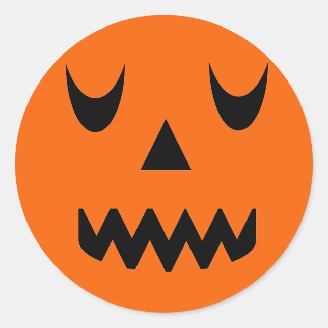 Stickers Visage Citrouille Halloween (Devant)