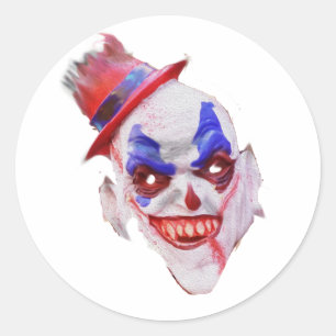 Stickers Visage Clown Halloween malin