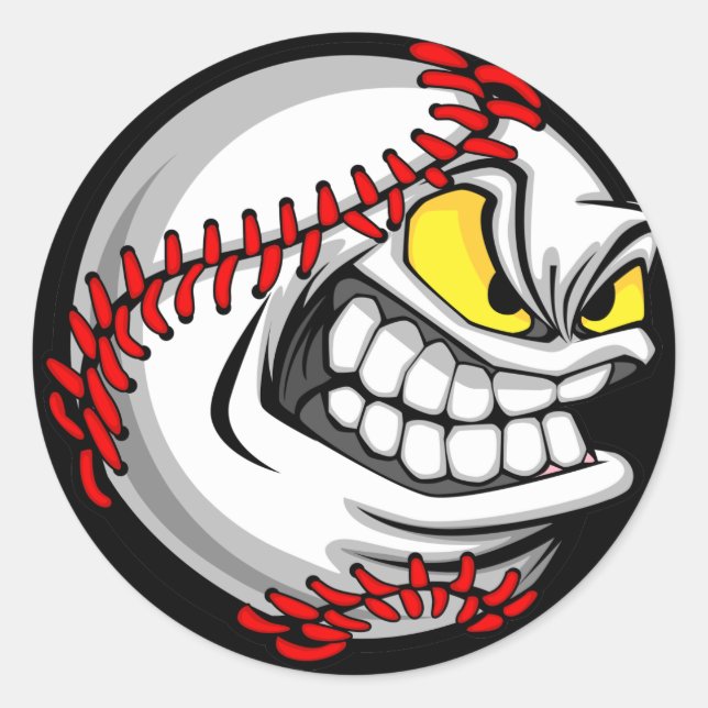 Stickers Visage de baseball (Devant)