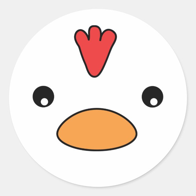 Stickers Visage de poulet (Devant)