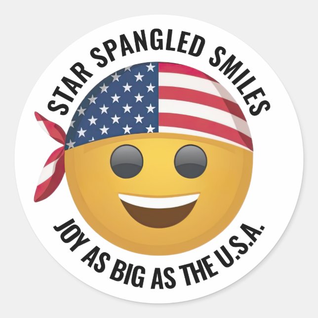 Stickers Visage Emoji Jaune (Devant)