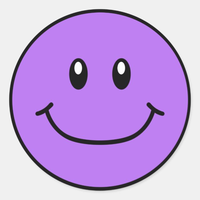 Stickers Visage Souriant Purple 0001 (Devant)