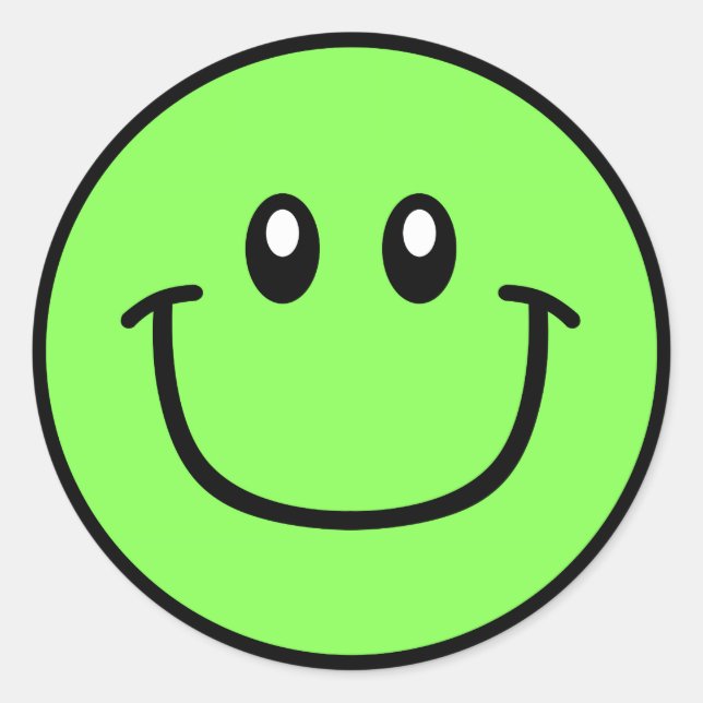 Stickers Visage Souriant Vert 0003 (Devant)