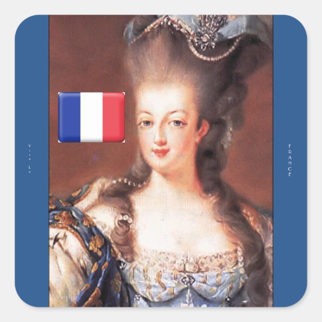 Stickers Vive La France Marie Antoinette (Devant)
