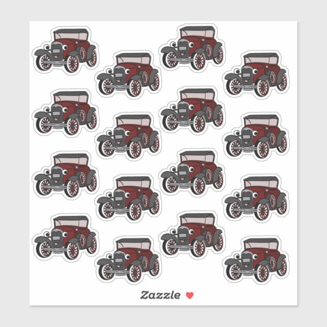 Stickers voiture antique (Feuille)