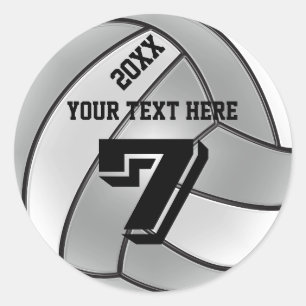 Stickers Volley-ball avec année, VOTRE NOM, NUMÉRO