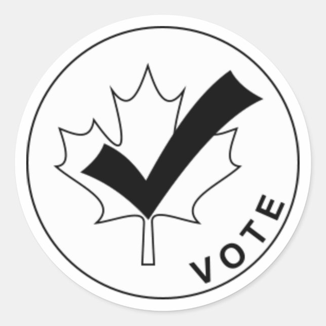 Stickers VOTE Canada - Noir (Devant)