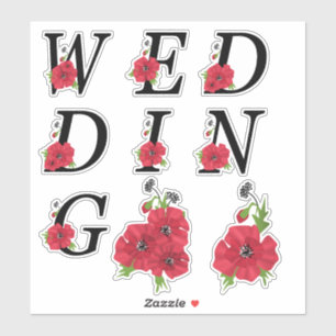 Stickers wedding, wedding, letters, typography