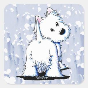 Stickers Westie Fluffybutt