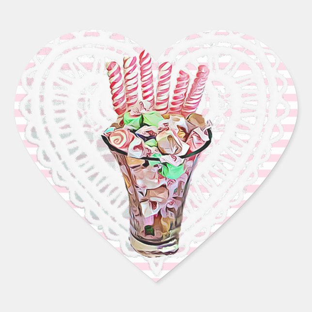 Stickers Whimsical Bow Rose Buffet Candy (Devant)