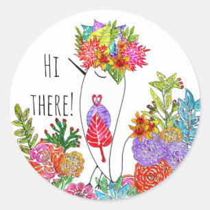 Stickers Whimsical et coloré Hi There Birdie