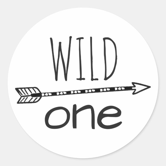 Stickers Wild One Arrow First Birthday (Devant)