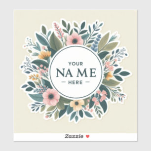 stickers with personalized text such as names or v