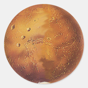 Stickers with the Planet Mars