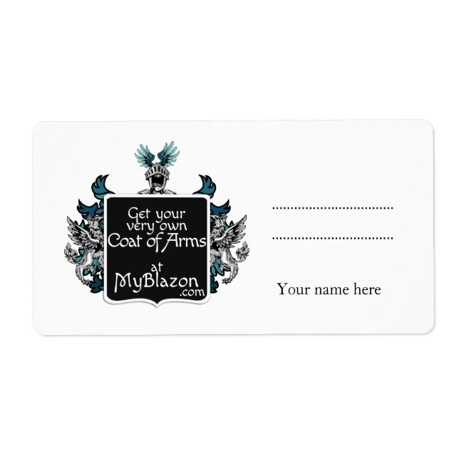 Stickers with your very own coat of arms (Front)