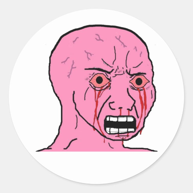 stickers Wojak rose (Devant)