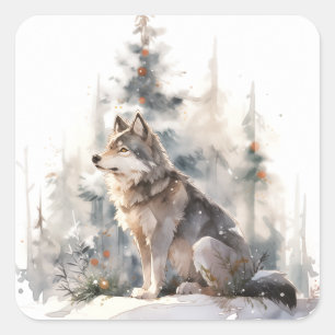 Stickers Wolf d'hiver