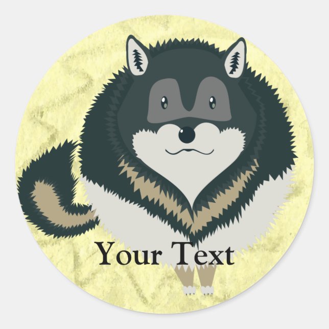 Stickers Wolf Fluffy (Devant)