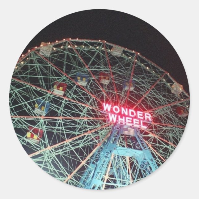 Stickers 'Wonder Wheel at Night' (Devant)