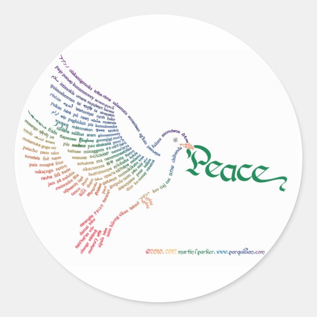 Stickers World Peace Dove (Devant)