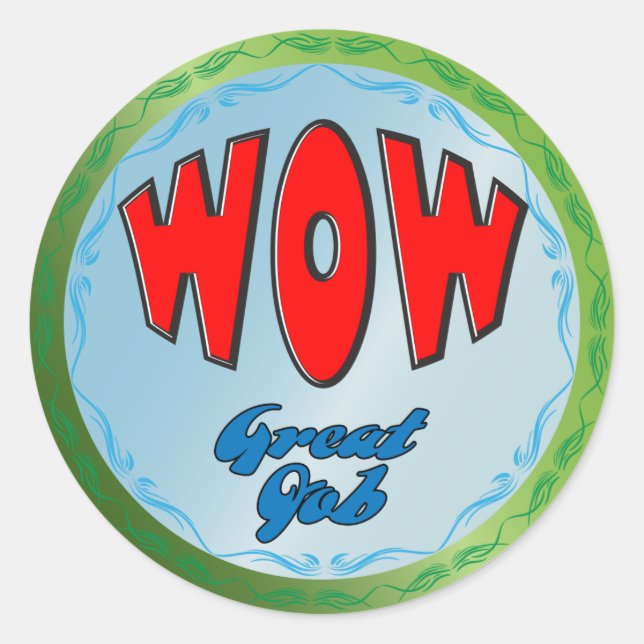 Stickers "Wow Great Job" (Devant)