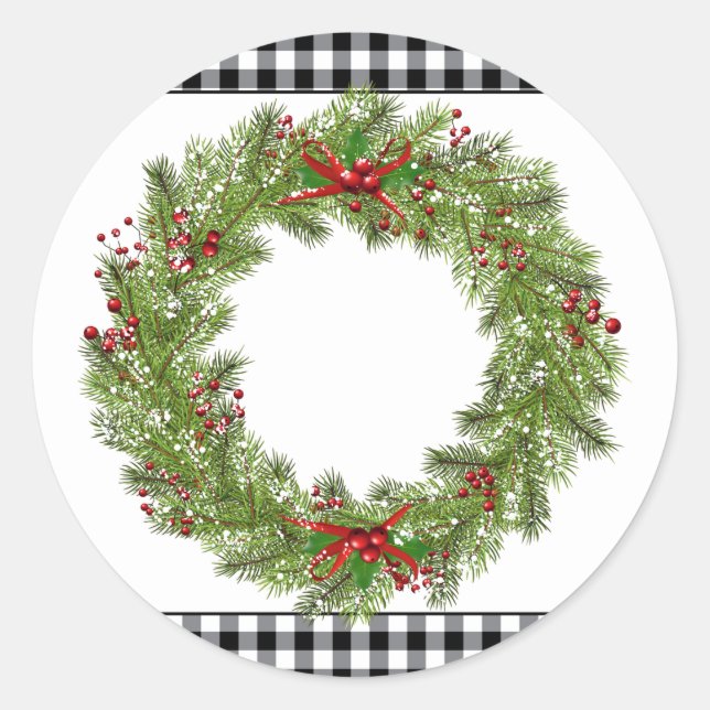 Stickers Wreath Holiday (Devant)