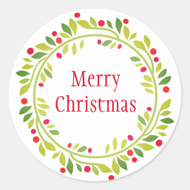 Stickers Wreath Holiday (Devant)