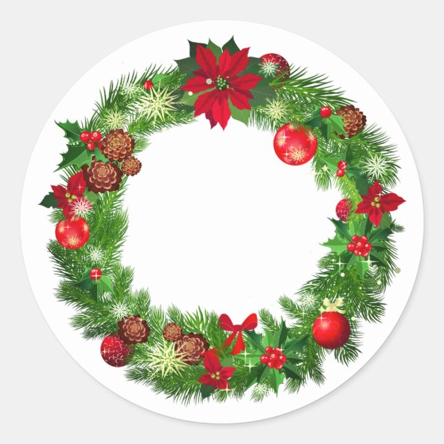 Stickers Wreath Holiday (Devant)