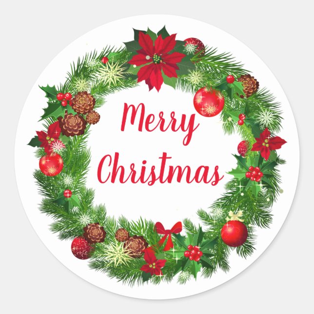 Stickers Wreath Holiday (Devant)