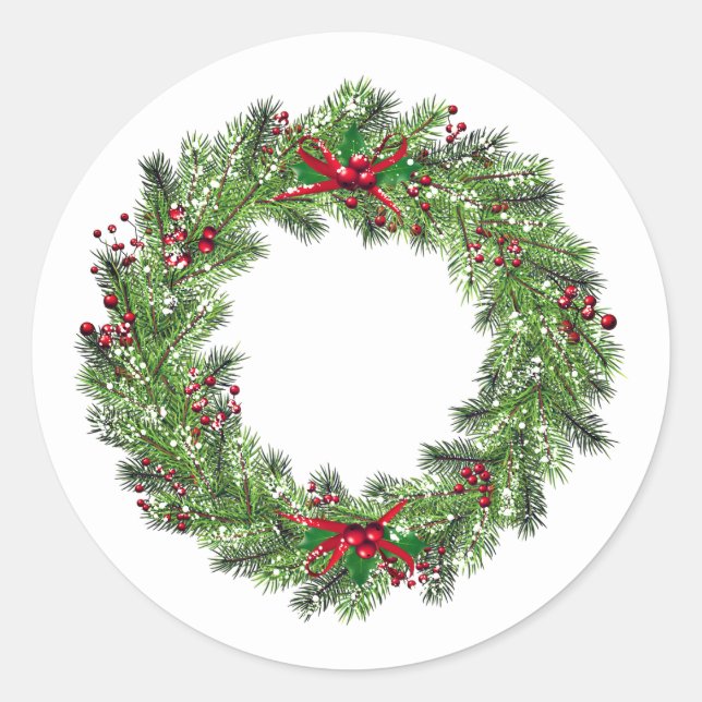 Stickers Wreath Holiday (Devant)