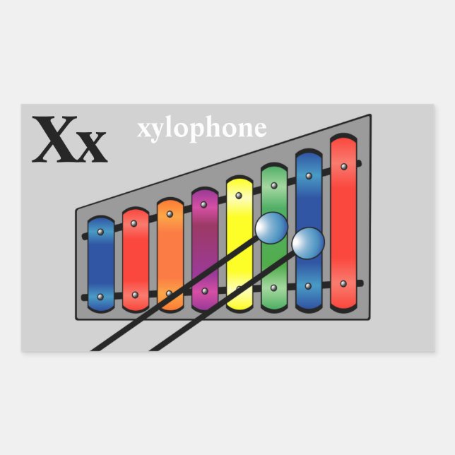 Stickers xylophone Lettre X (Devant)