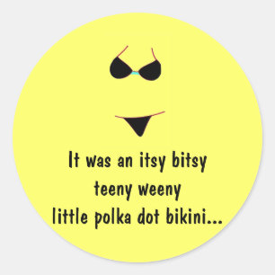 STICKERS - Yellow Polka Dot Bikini