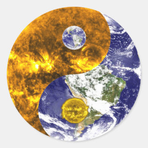 stickers yin yang soleil et terre