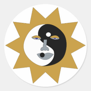 Stickers Ying Yang Sun