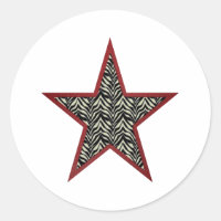 Stickers Zebra Star