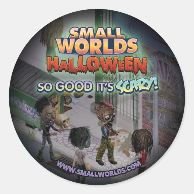 Stickers Zombie Halloween Small Worlds (Devant)