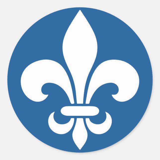 StickerX20 Fleur de lys français antique metal Classic Round Sticker (Front)
