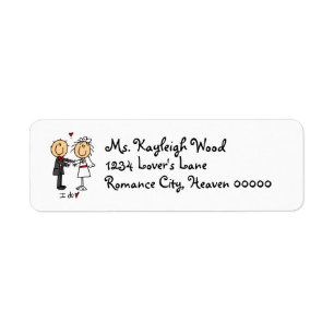 Stickfigure Bride & Groom