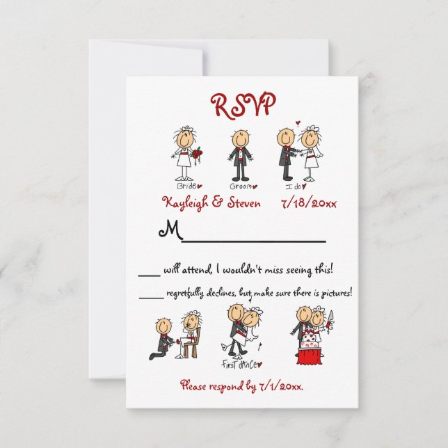 Stickfigure RSVP Card (Front)