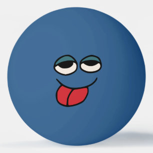 Sticking Out Tounge Ping Pong Ball