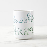 Stickman Collecte à la main Mug café