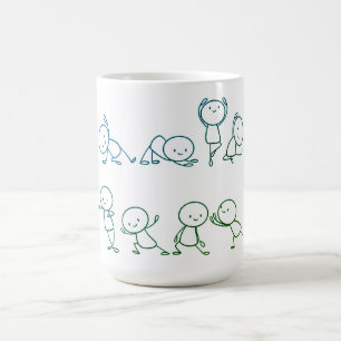 Stickman Collecte à la main Mug café