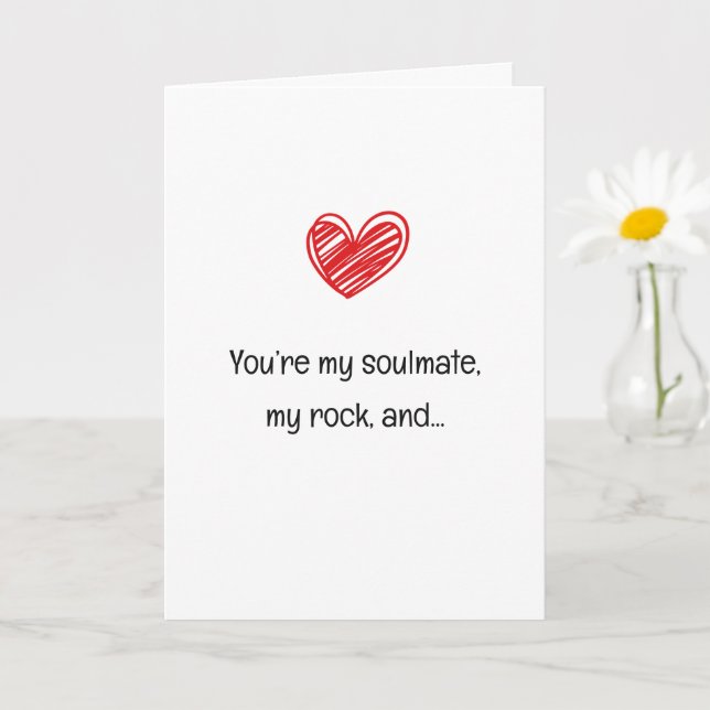 Stickman Funny Modern Spider Joke Valentines Day Card (Small Plant)