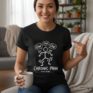 Stickman Pain Joke T-Shirt   Ow Ow Ow Funny