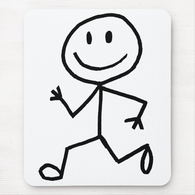 Stickman Runner Mouse Pad (Front)