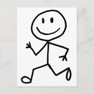 Stickman Runner Postcard