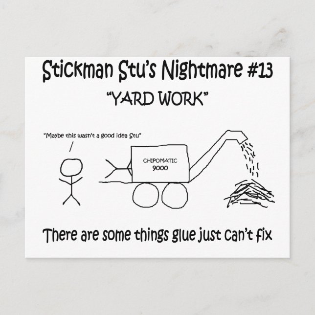 Stickman Stu Nightmare #13 Postcard (Front)